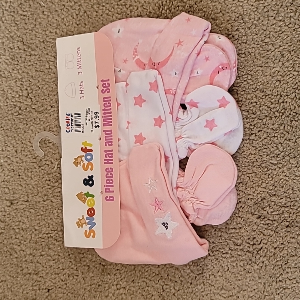 Baby Girl Hats and Mittens